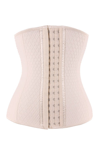 Nude Neoprene Steel Boned Lattice Waist Trainer - waistshaper