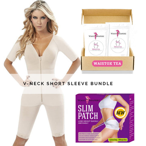Sofia V-neck Short Sleeve Bundle - waistshaper